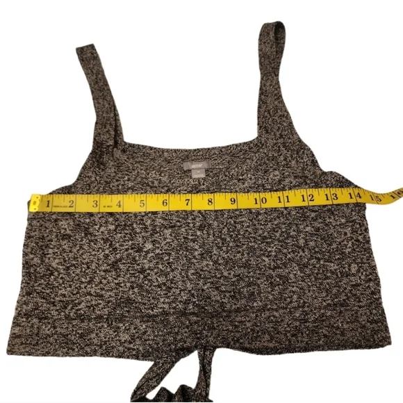 Aerie Heather Gray Knit Tank Top With Wrap Waist Tie Size M - Picture 7 of 11
